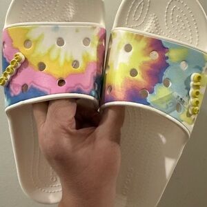 CROCS White Slide Sandals